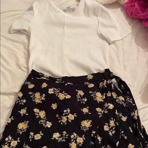 Hollister shirt and skirt set